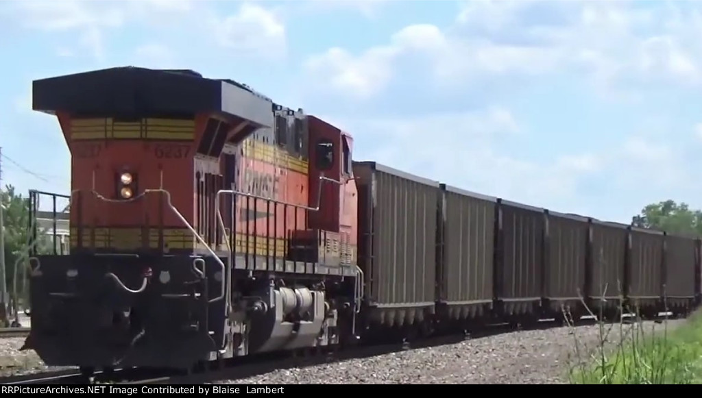 BNSF coal train DPU